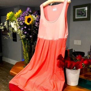 Columbia Omni shade dress large pink/orange cute